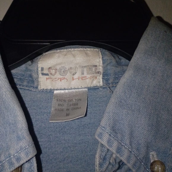 🦄Denim Shirt with Bear and Floral Embroidery - Picture 9 of 11